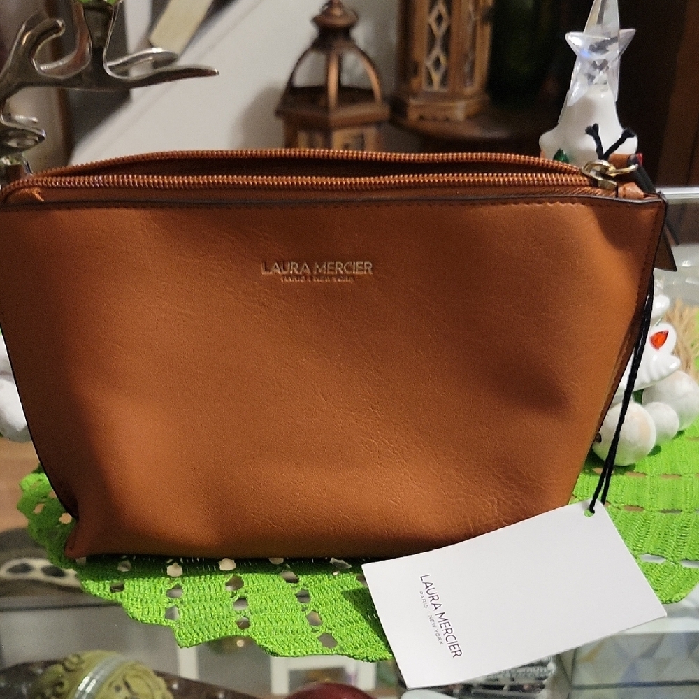 Laura Mercier Brown Cosmetic Bag